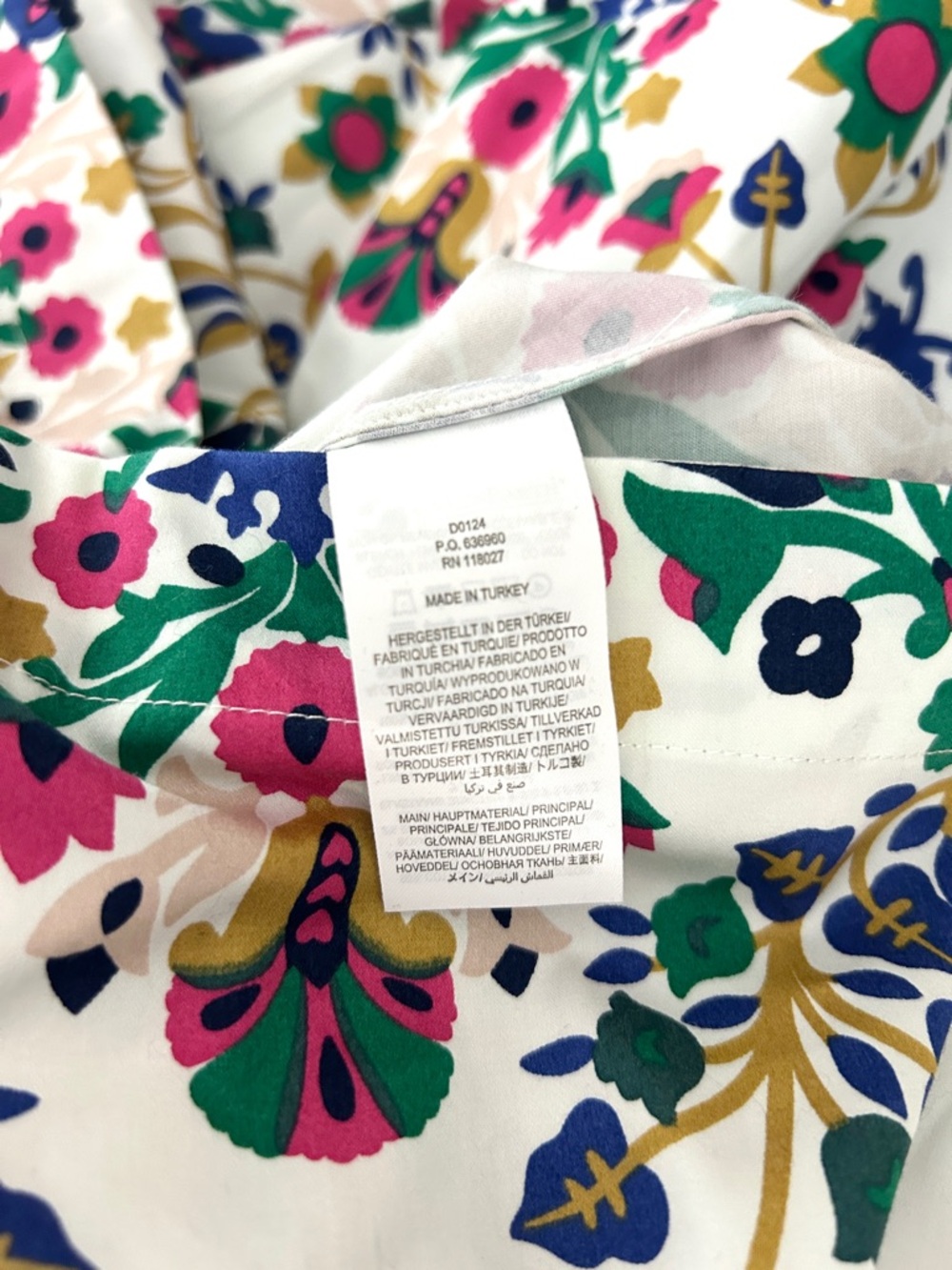 Boden NWT White Floral Midi Dress Violet Square Neck Summer Cotton Size 16 to 18 - Picture 14 of 15